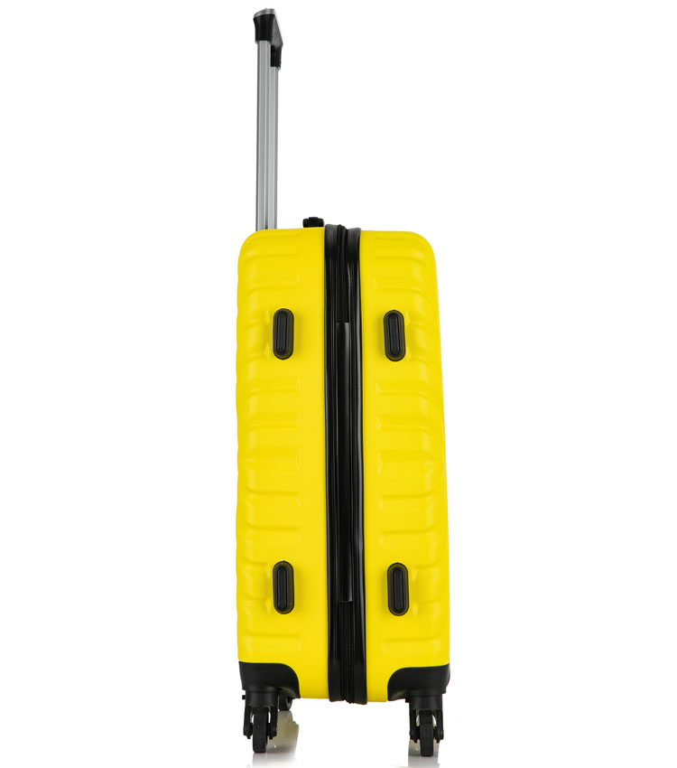 Средний чемодан спиннер Lcase New-Delhi yellow (61 см)