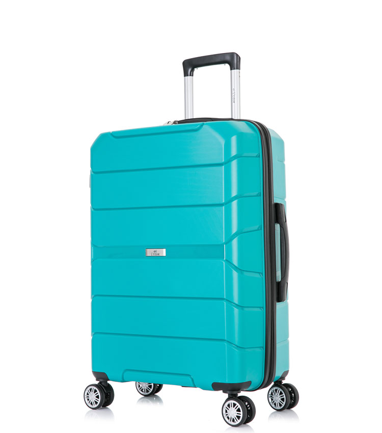 Средний чемодан спиннер Lcase Singapore green (68 см)