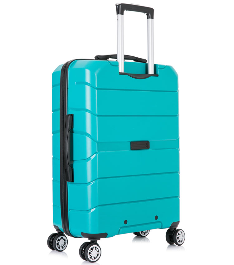 Средний чемодан спиннер Lcase Singapore green (68 см)