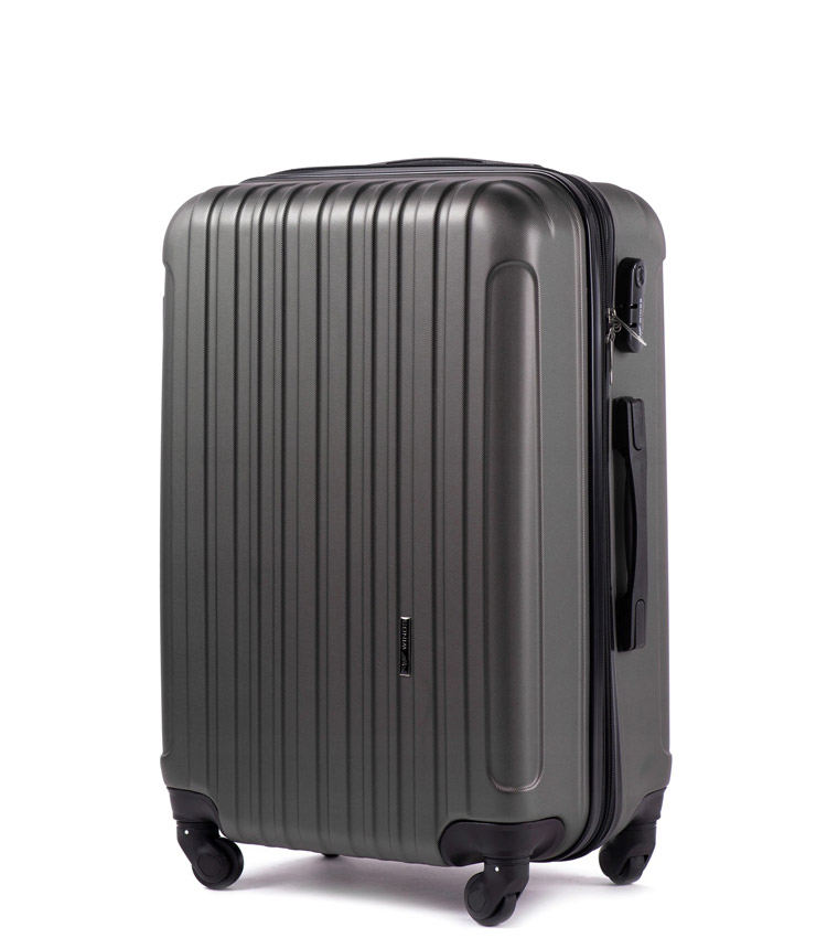 Средний чемодан Wings Flamingo 2011-3 - Dark grey (65 см)