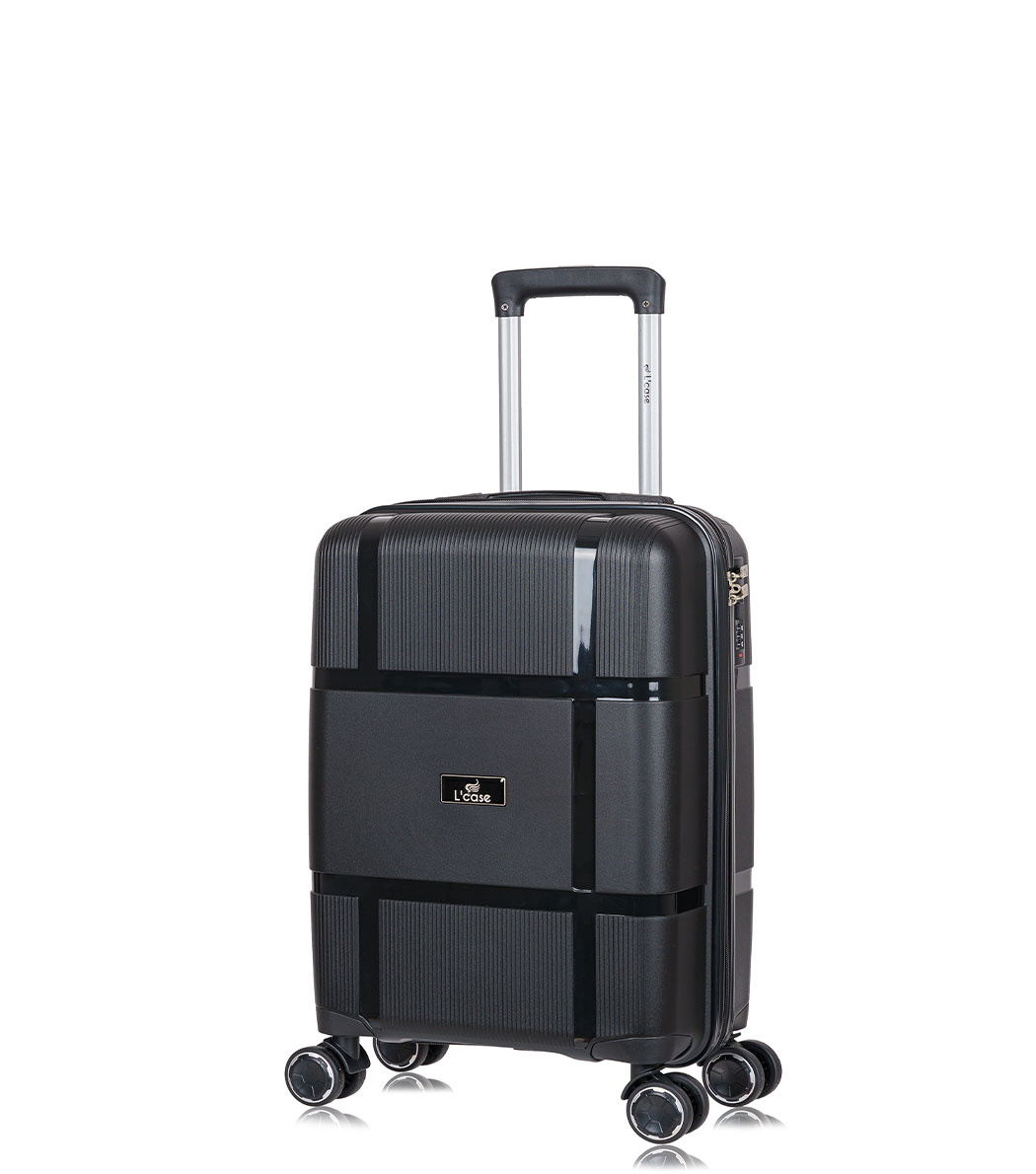 Малый чемодан Gua Black S (55 см) ~ручная кладь