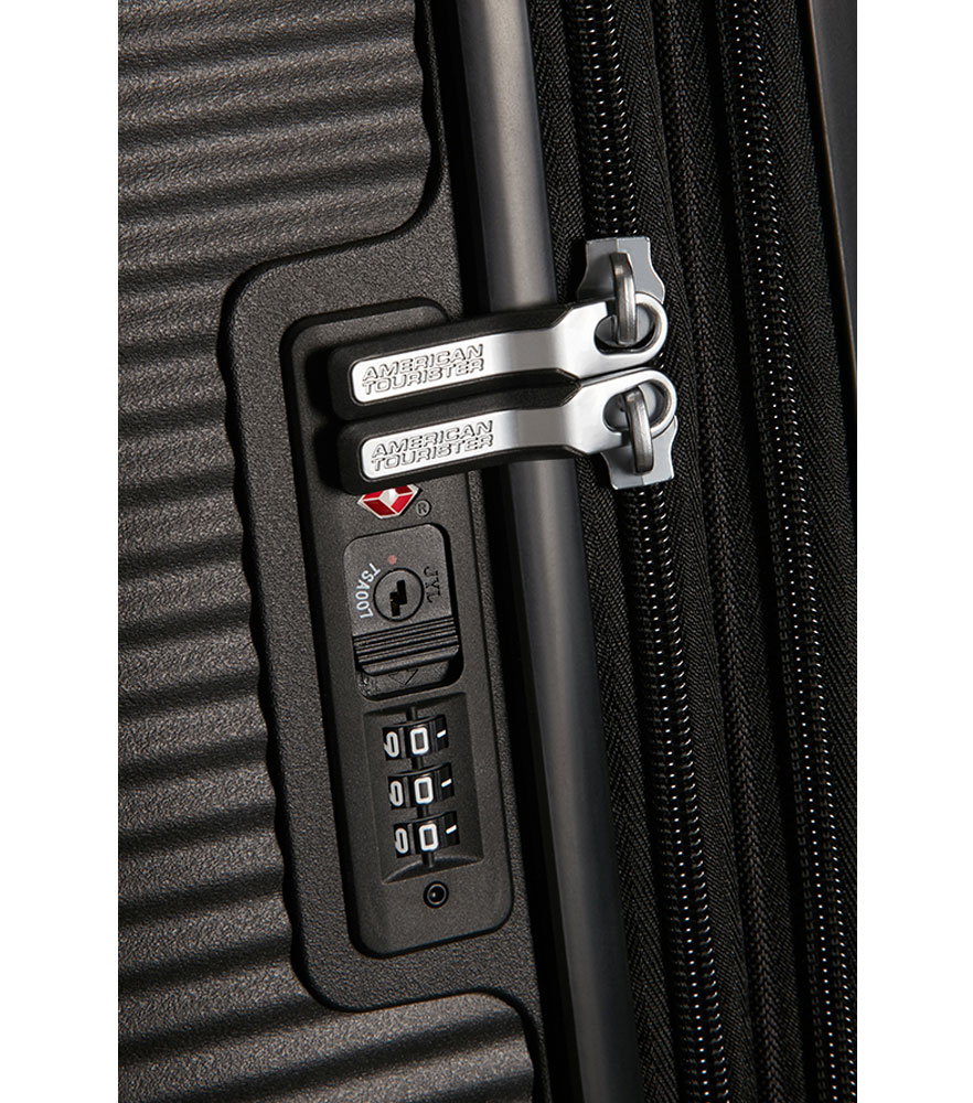Большой чемодан American Tourister 32G*09003 Soundbox Spinner (77 см) - Bass Black