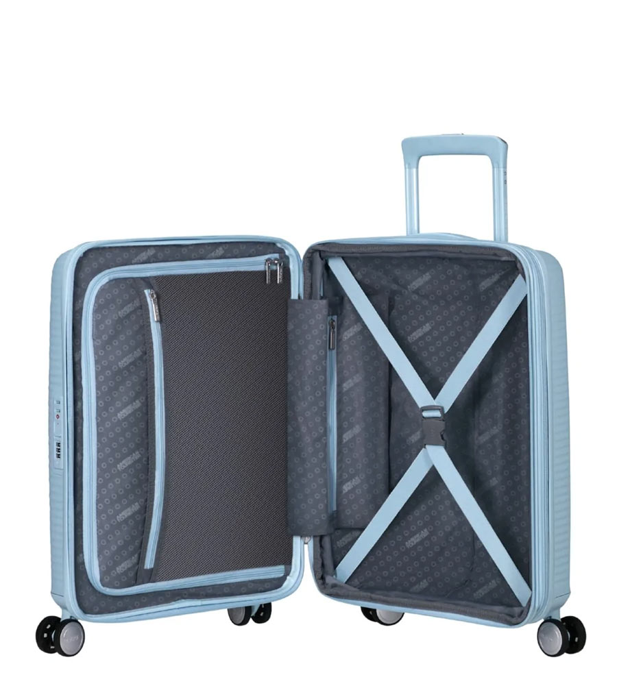 Малый чемодан American Tourister SOUNDBOX 32G*22001 (55 см) ~ручная кладь~ Pastel Blue