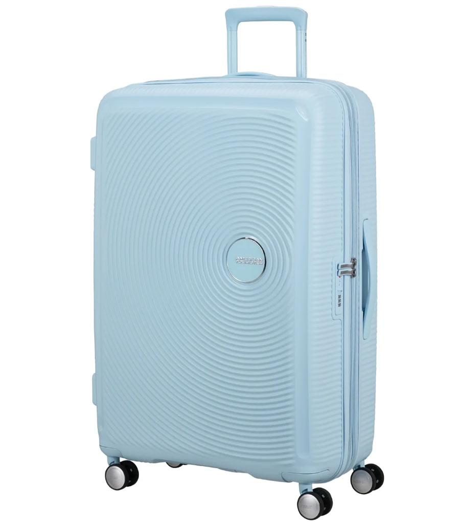 Большой чемодан American Tourister 32G*22003 Soundbox Spinner (77 см) - 	Pastel Blue