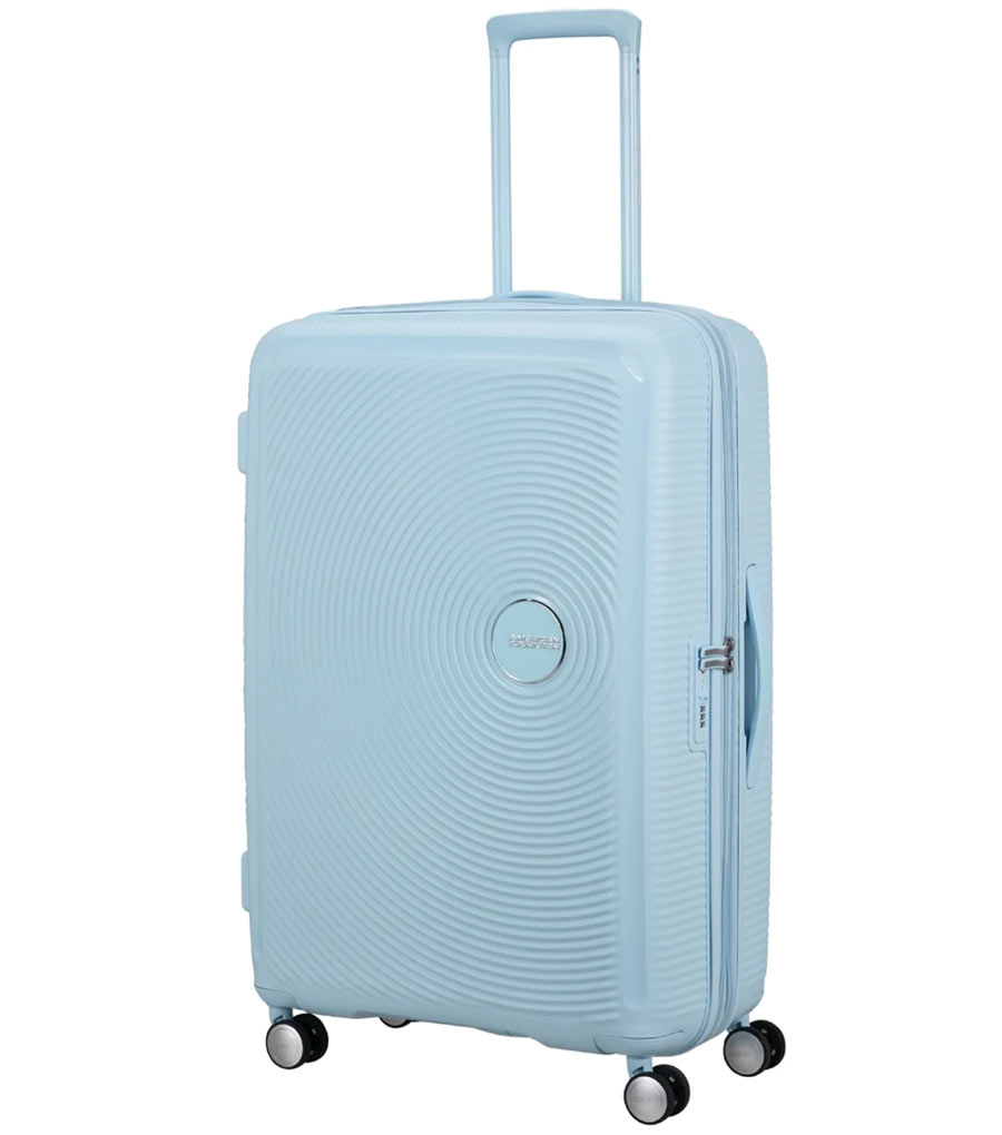 Большой чемодан American Tourister 32G*22003 Soundbox Spinner (77 см) - 	Pastel Blue