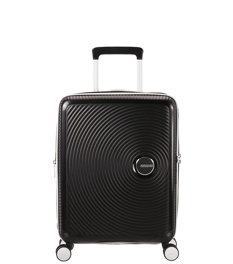 Малый чемодан American Tourister Soundbox Spinner  32G*29001 (55 см) Black/White ~ручная кладь~