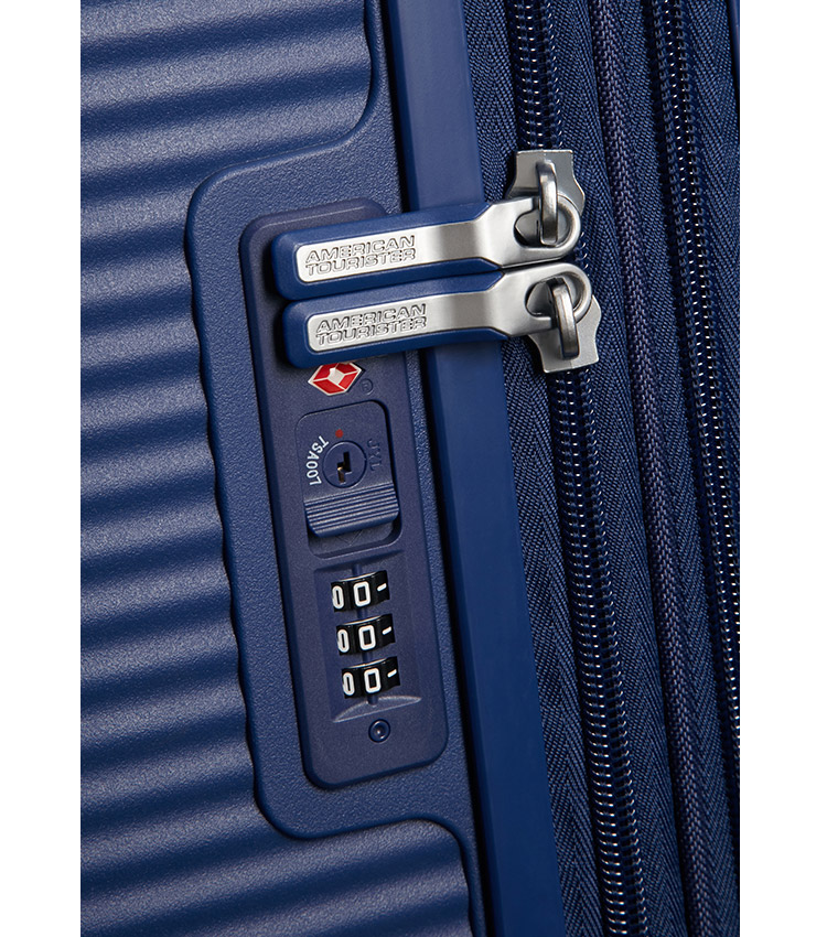 Малый чемодан American Tourister Soundbox Spinner Expandable 32G*41001 (55 см) Midnight Navy ~ручная кладь~