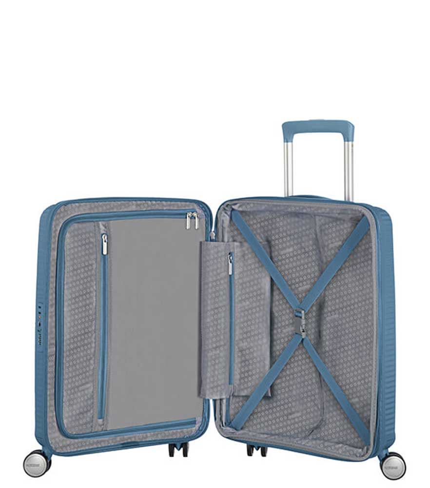 Малый чемодан American Tourister Soundbox 32G*51001 (55 см) ~ручная кладь~ Stone Blue