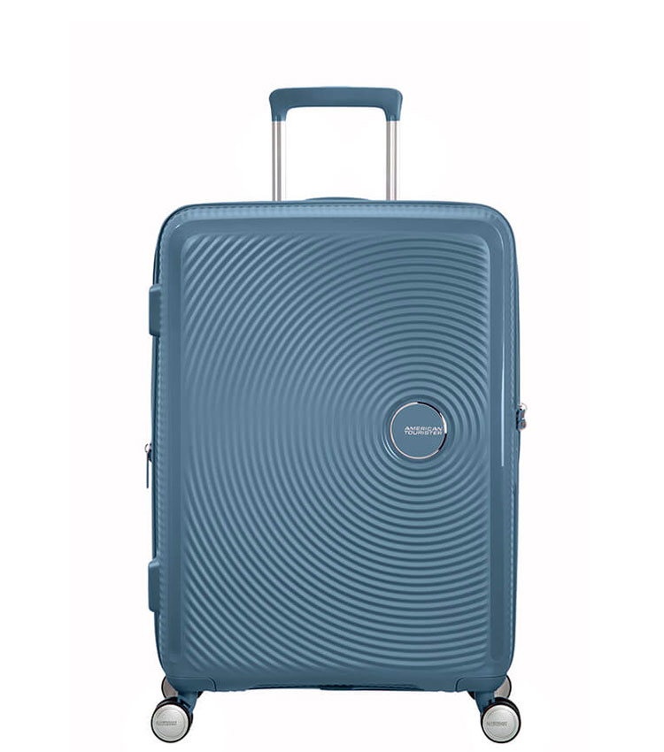 Средний чемодан American Tourister 32G*51002 Soundbox Spinner (67 см) - Stone Blue