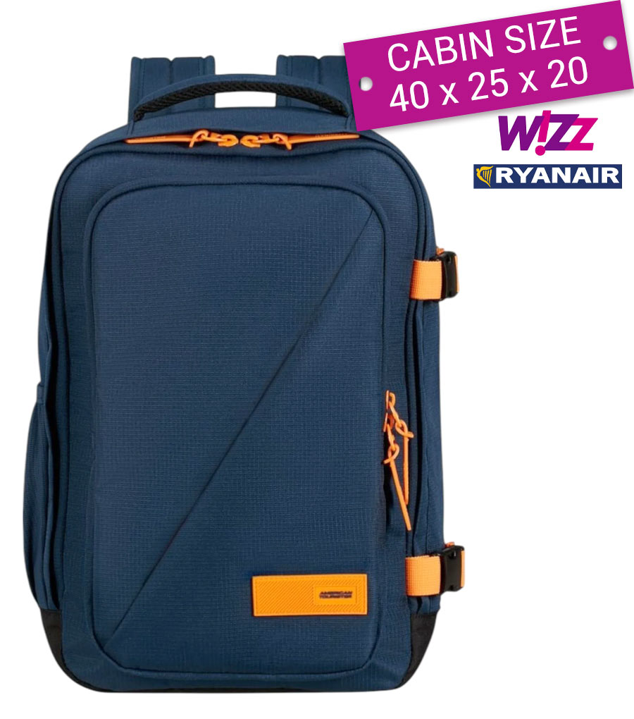 Рюкзак American Tourister TAKE2CABIN 91G*41004 - 
navy orange ~ручная кладь~