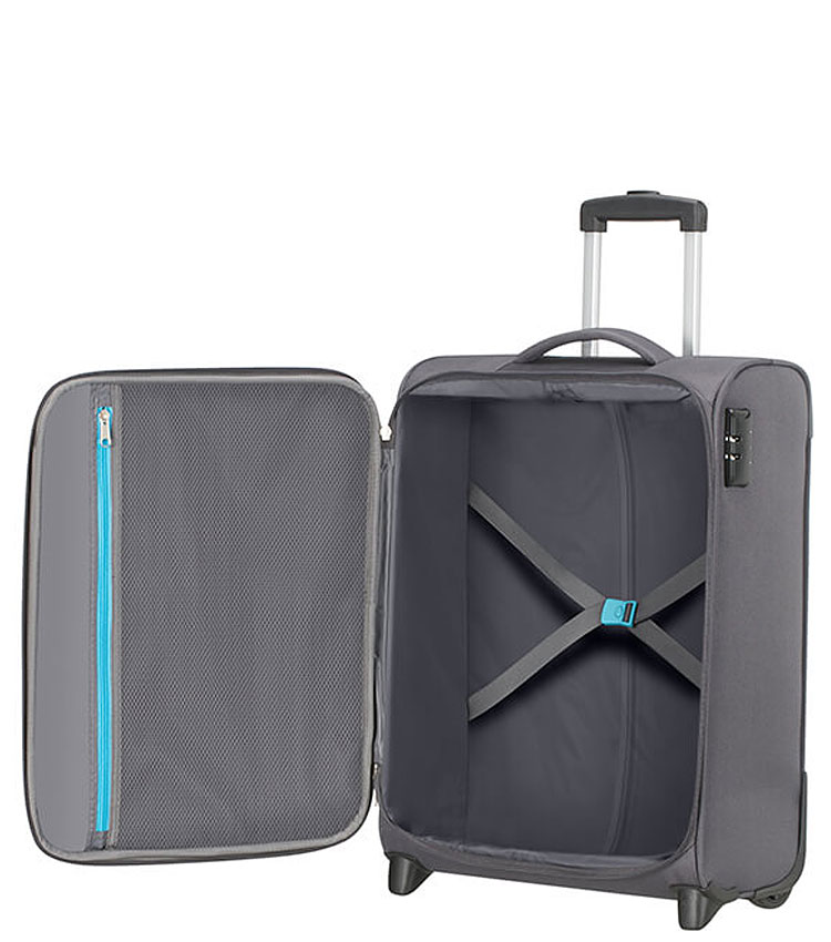 Малый чемодан American Tourister Heat Wave 95G*08001 (55 см) ~ручная кладь~ Charcoal Grey