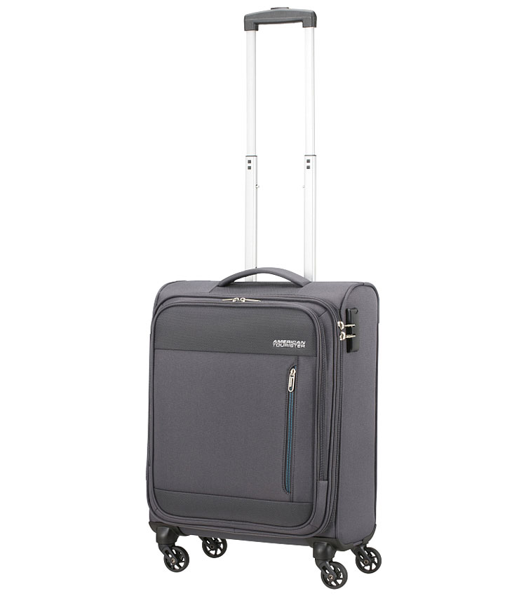 Малый чемодан American Tourister Heat Wave 95G*08002 (55 см) Charcoal grey ~ручная кладь~