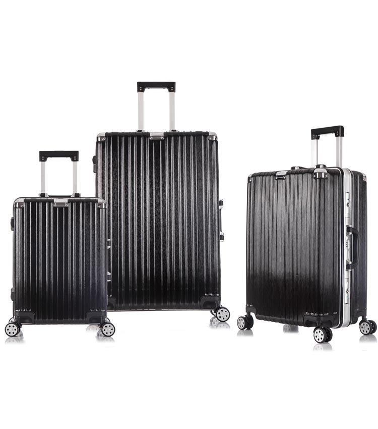Малый чемодан спиннер Lcase Abu Dhabi black (58 см)