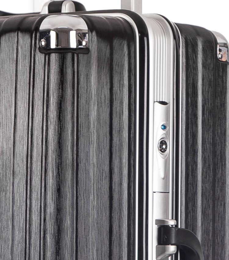 Большой чемодан спиннер Lcase Abu Dhabi black (78 см)