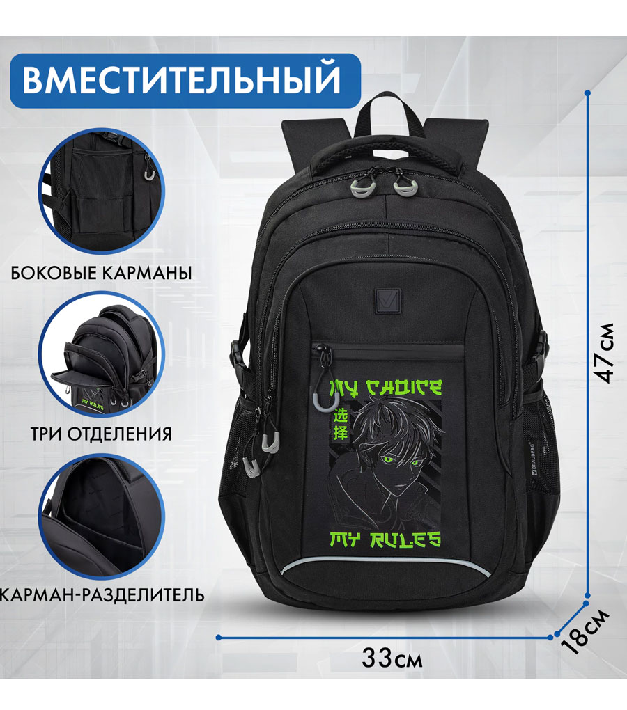 Рюкзак для подростков Brauberg Concept Anime choice