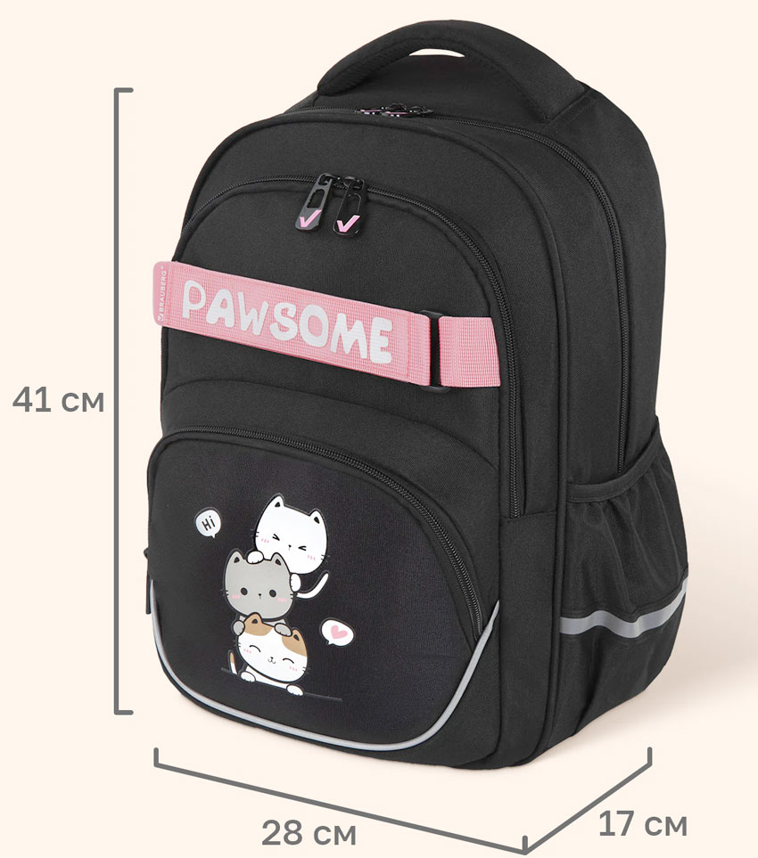 Рюкзак для девочек Brauberg Motion Hi cat