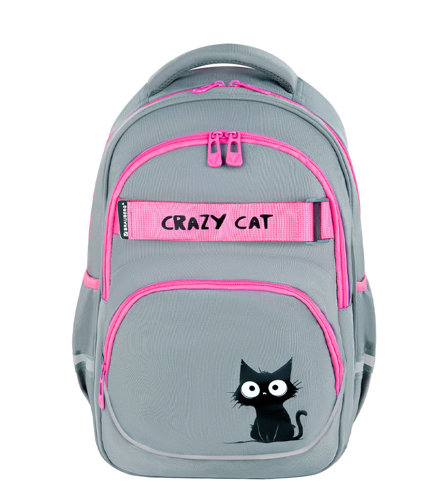 Рюкзак для девочек Brauberg Motion Crazy cat