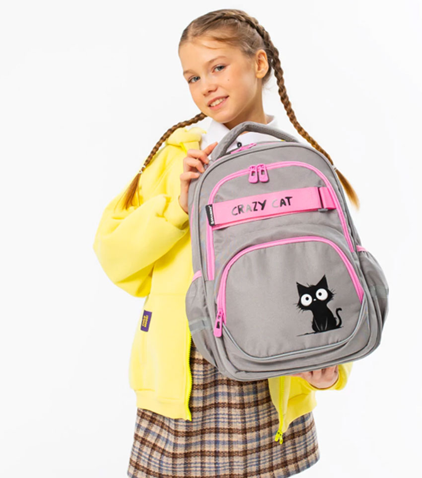 Рюкзак для девочек Brauberg Motion Crazy cat