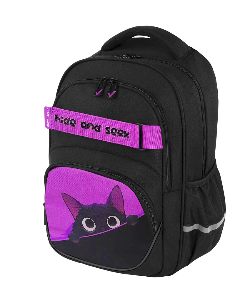 Рюкзак для девочек Brauberg Motion Black cat