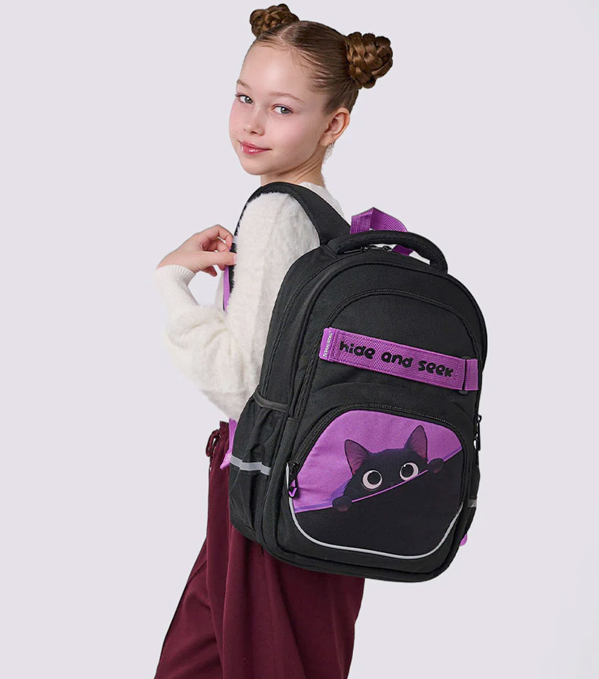 Рюкзак для девочек Brauberg Motion Black cat