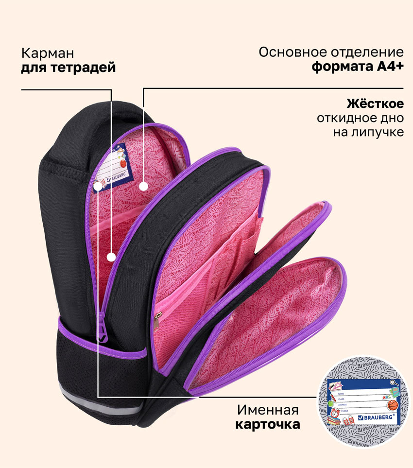 Рюкзак Brauberg Optima Сияющий единорог