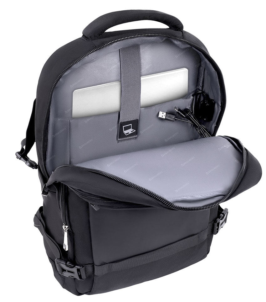 Рюкзак Brauberg Functional Solid black