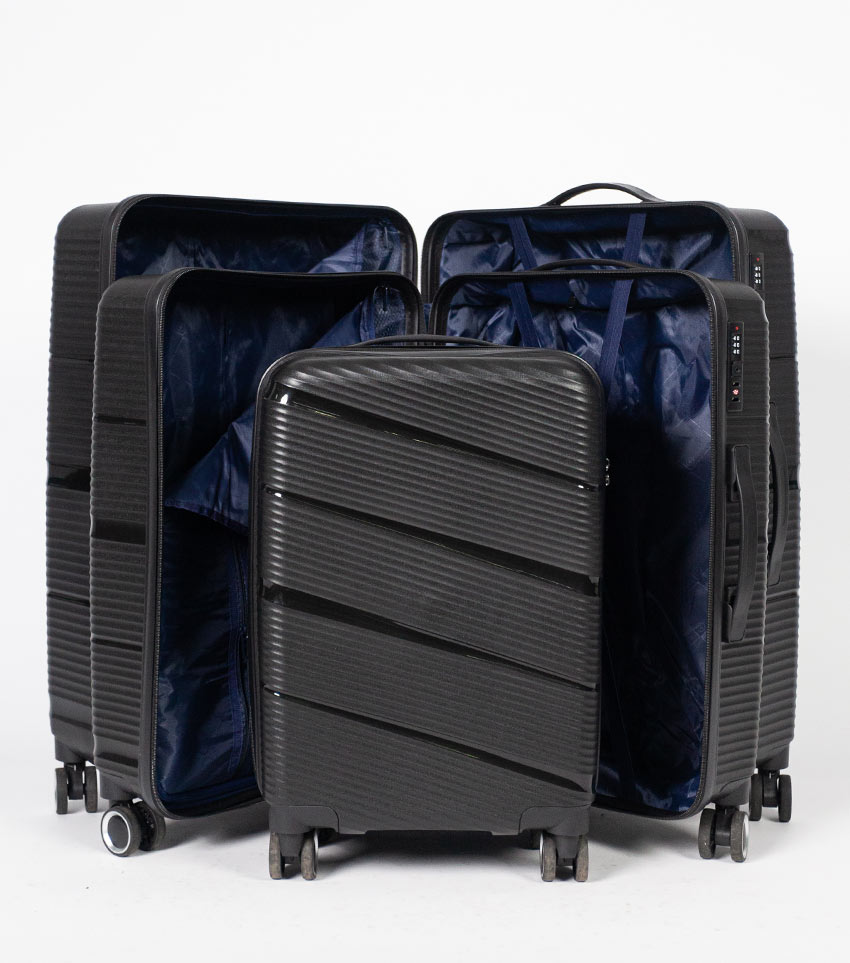 Большой чемодан Belchem diagonal Black -L- (74 см)