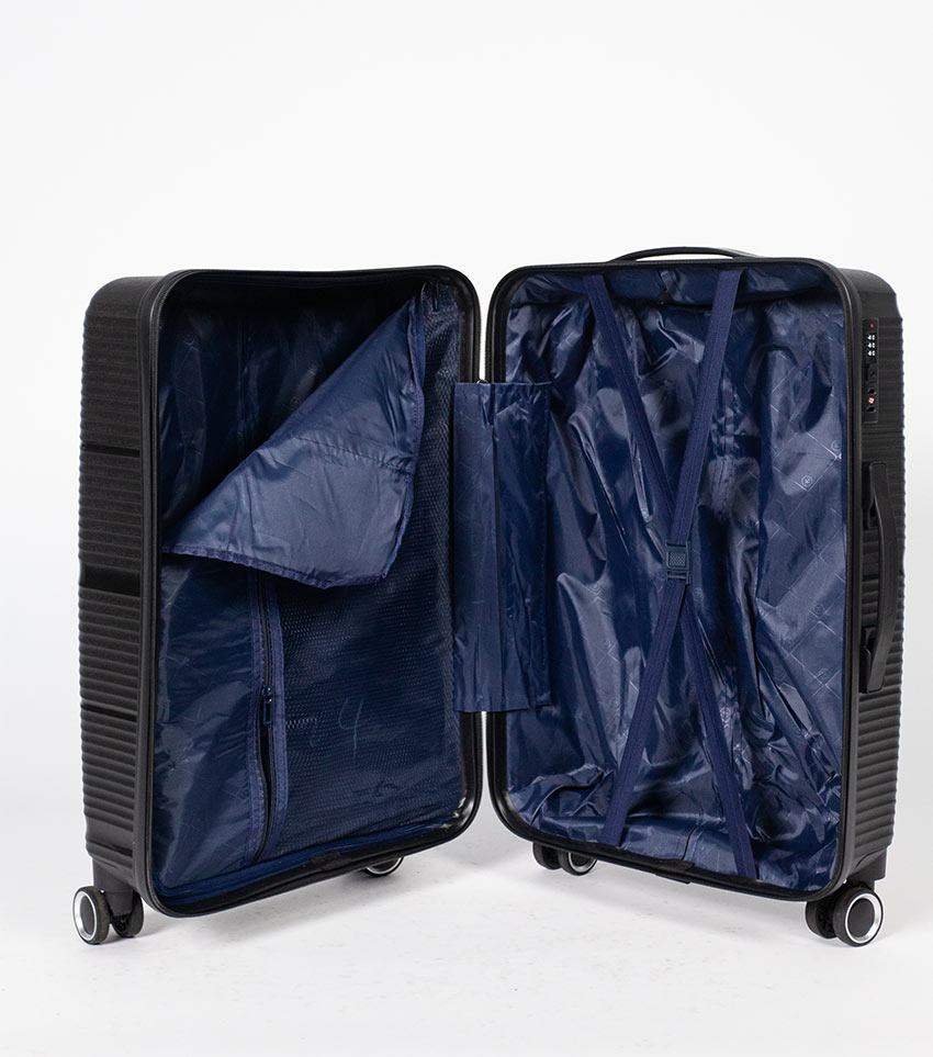 Средний чемодан Belchem diagonal black -M- (65 см)