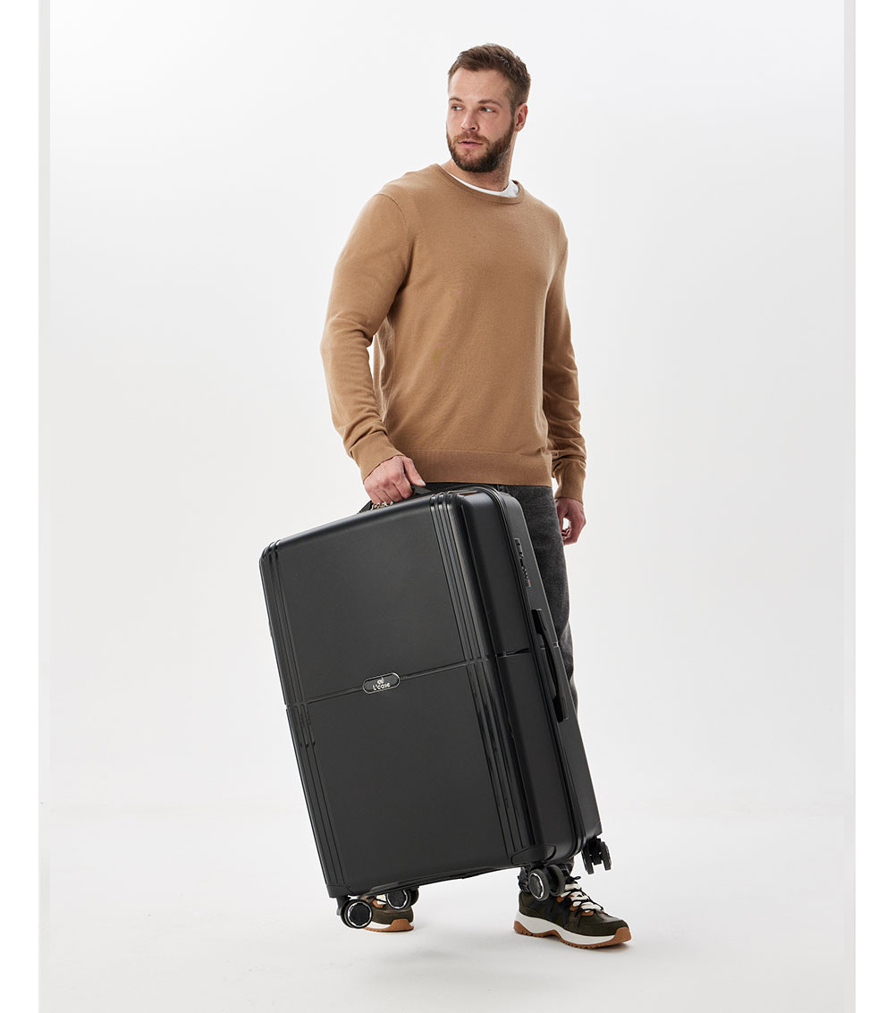 Средний чемодан L-case Colombo Black M (69 см)