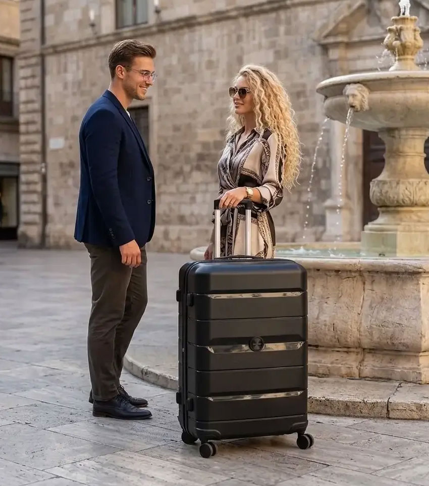 Большой чемодан Eurobags 10 black-L- (75 см)