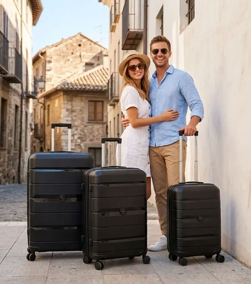 Большой чемодан Eurobags 10 black-L- (75 см)