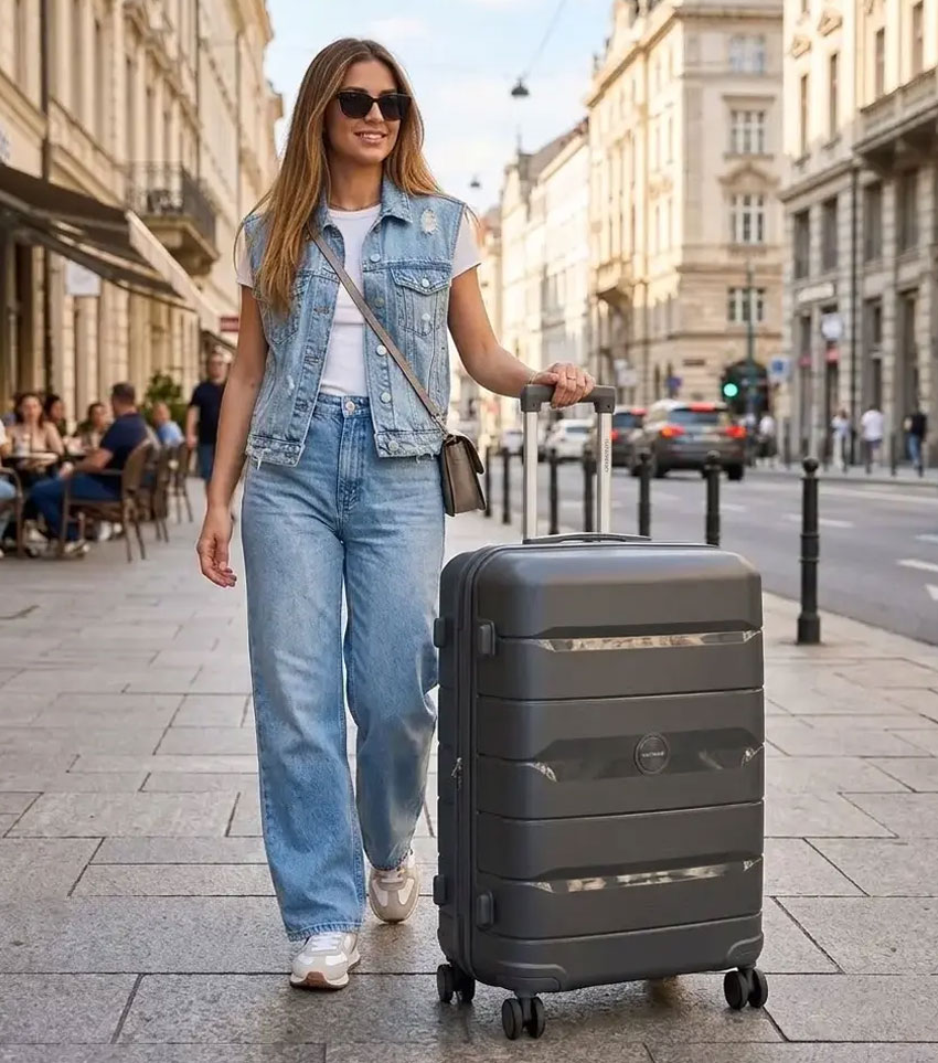 Большой чемодан Eurobags 10 graphite -L- (75 см)