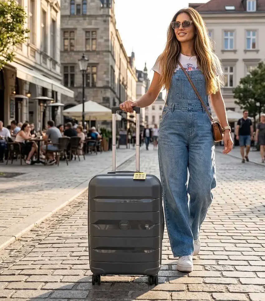 Средний чемодан Eurobags 10 graphite -M- (65 см)