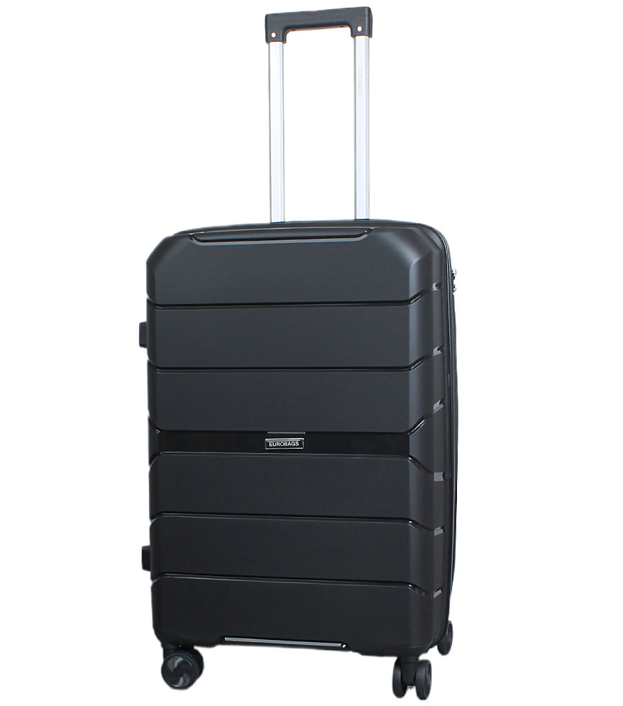 Средний чемодан Eurobags 87 black -M- (65 см)