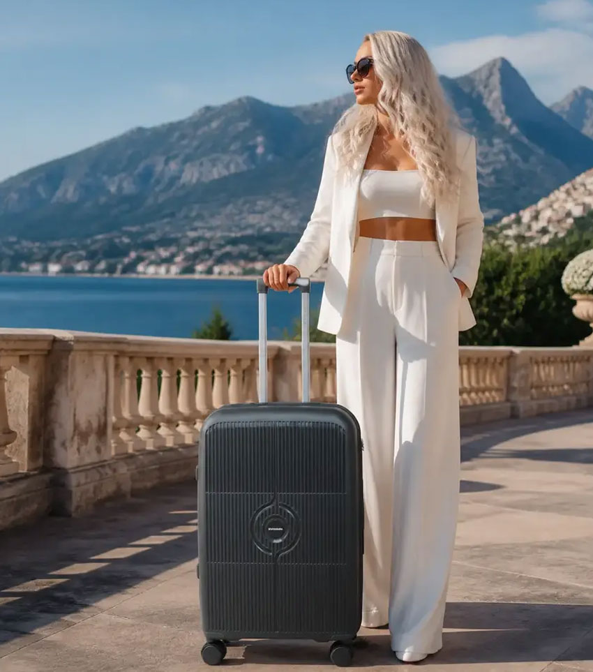 Средний чемодан Eurobags 98 Graphite -M- (65 см)