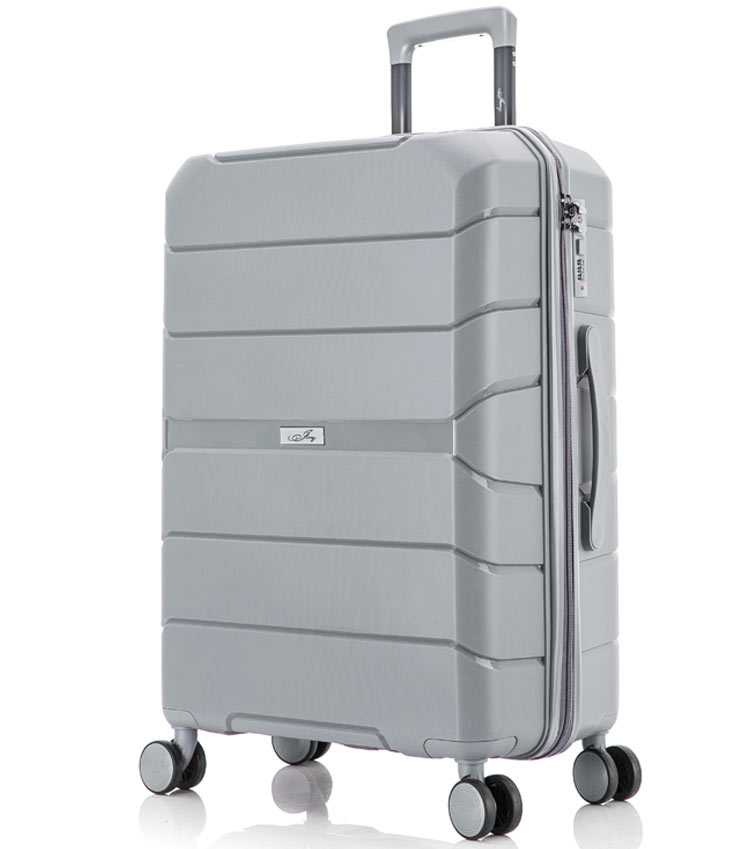 Большой чемодан Jony PP 01 Singapore L Light grey (75 см)