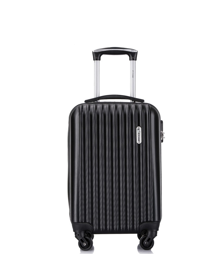 Малый чемодан спиннер Lcase Krabi black (54 см)