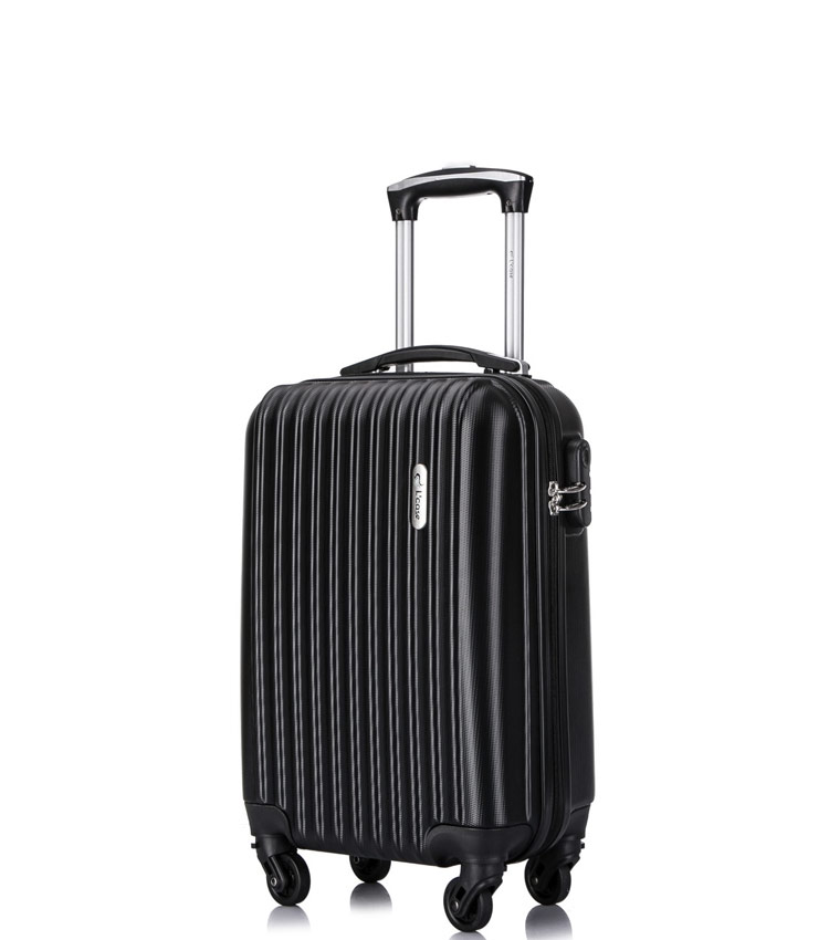 Малый чемодан спиннер L-case Krabi black (50 см)