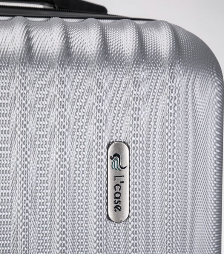 Малый чемодан спиннер L-case Krabi silver (50 см)