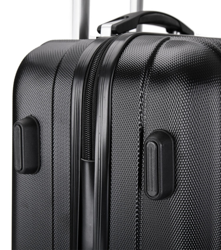 Большой чемодан спиннер Lcase Krabi black (72 см)