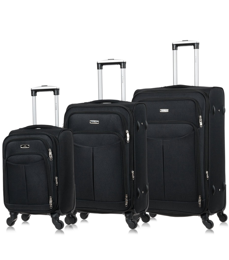 Средний чемодан L-case Amsterdam (M - 64 см) black