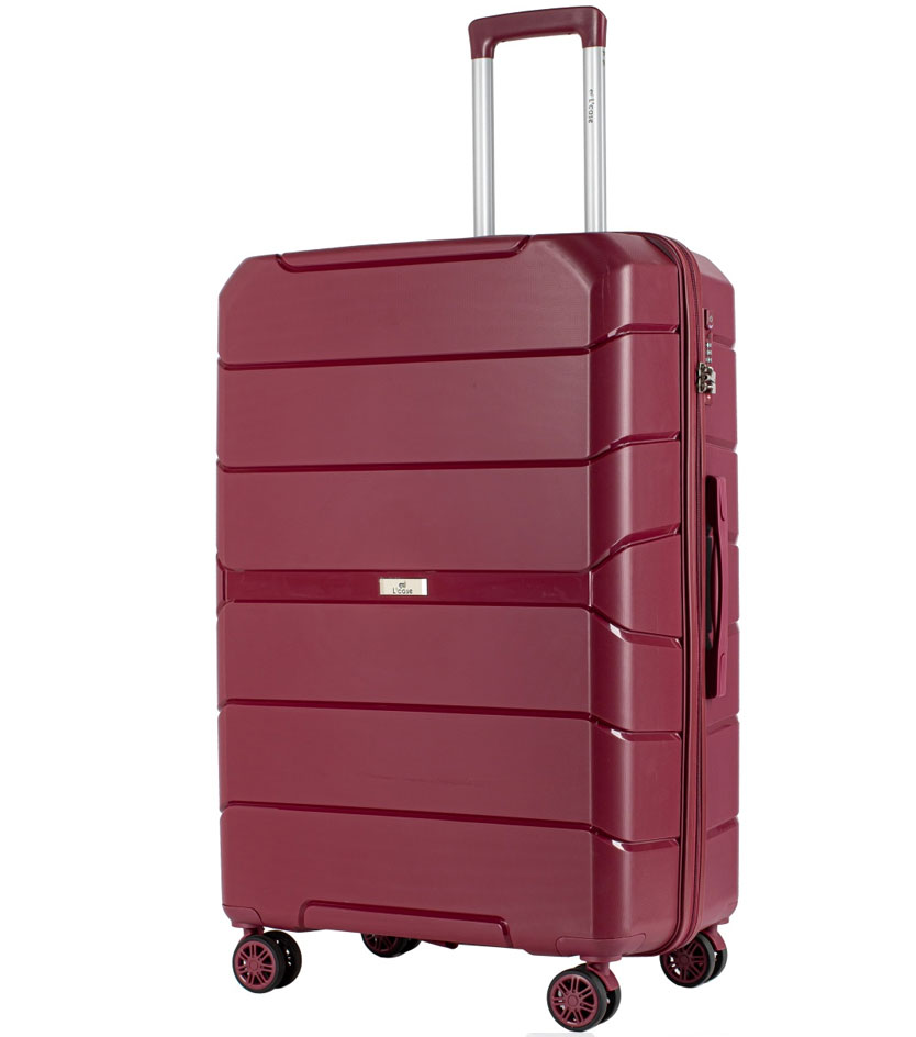 Большой чемодан спиннер L-case Singapore - Bordo (78 см)