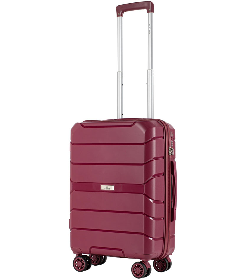 Малый чемодан спиннер L-case Singapore - Bordo (57 см)