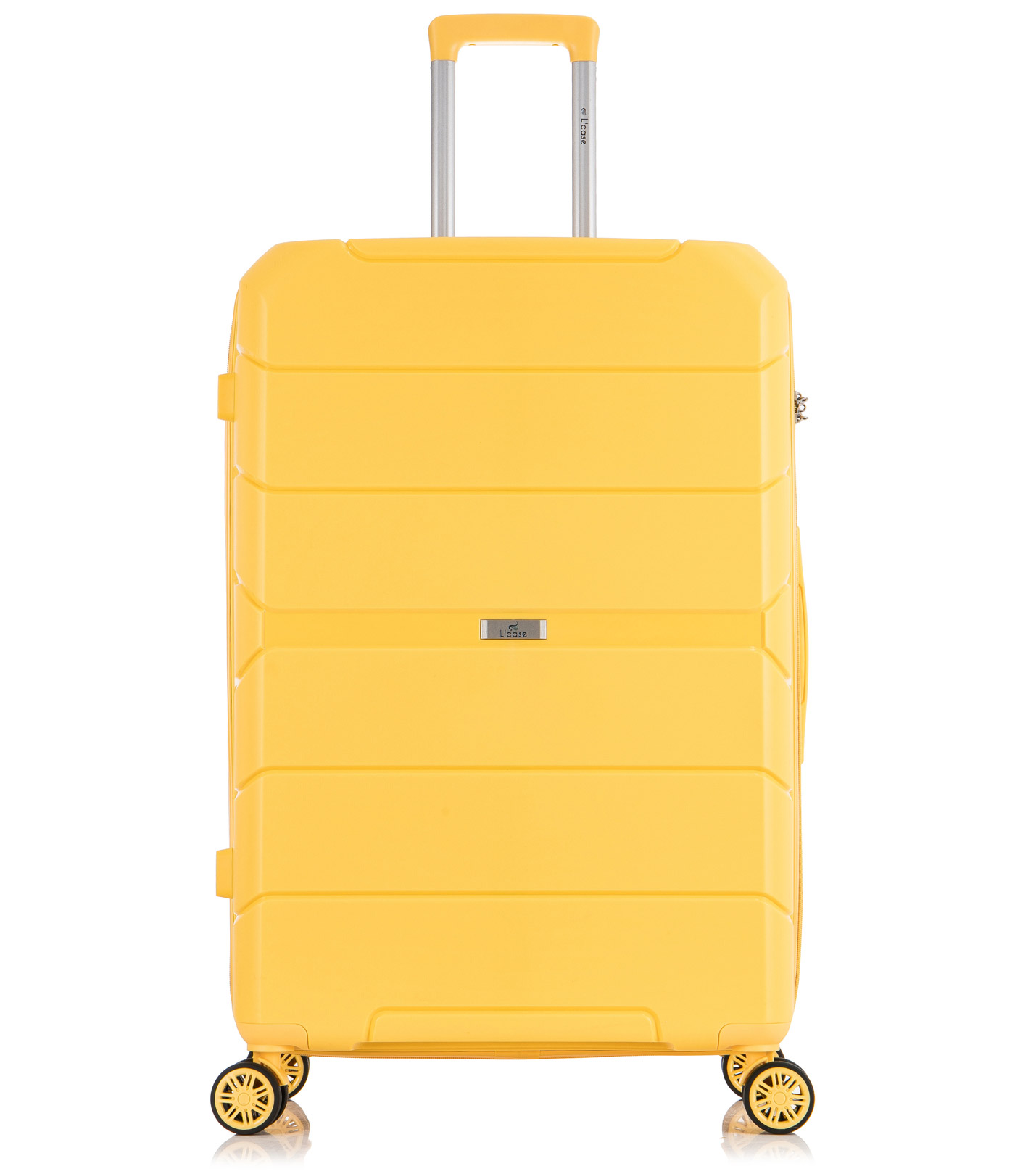 Большой чемодан спиннер L-case Singapore yellow (78 см)
