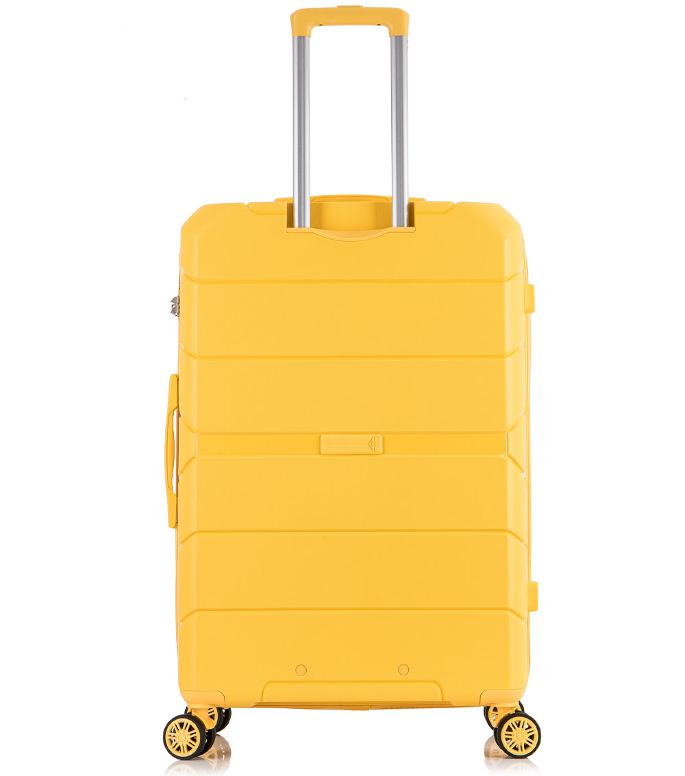 Средний чемодан спиннер L-case Singapore yellow (68 см)