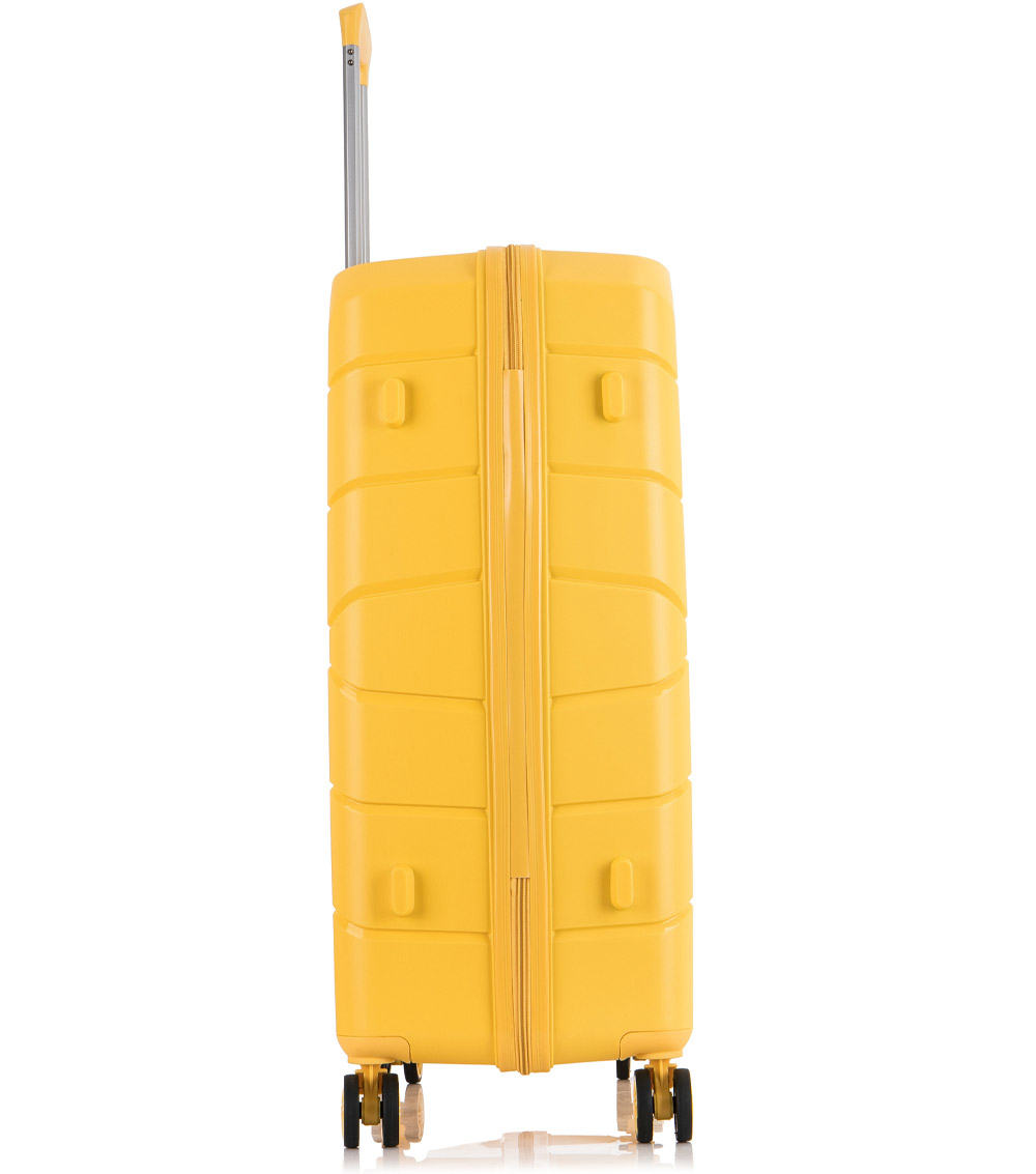 Большой чемодан спиннер L-case Singapore yellow (78 см)