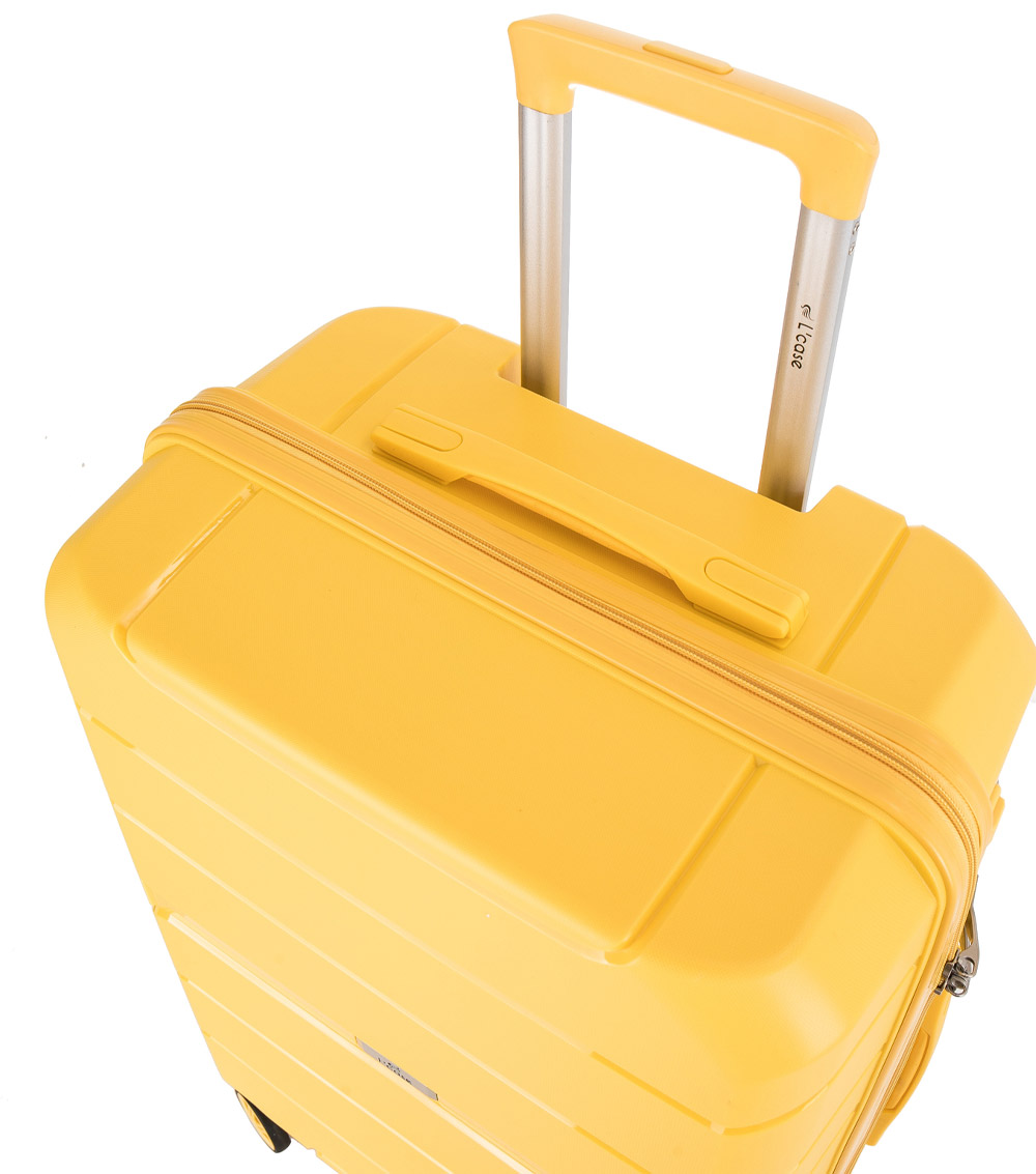 Большой чемодан спиннер L-case Singapore yellow (78 см)