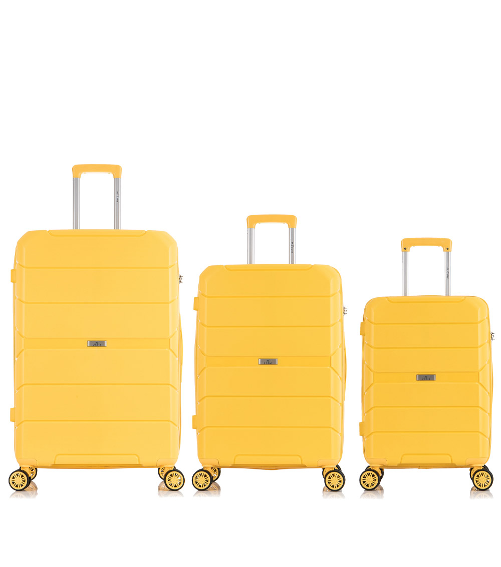 Большой чемодан спиннер L-case Singapore yellow (78 см)
