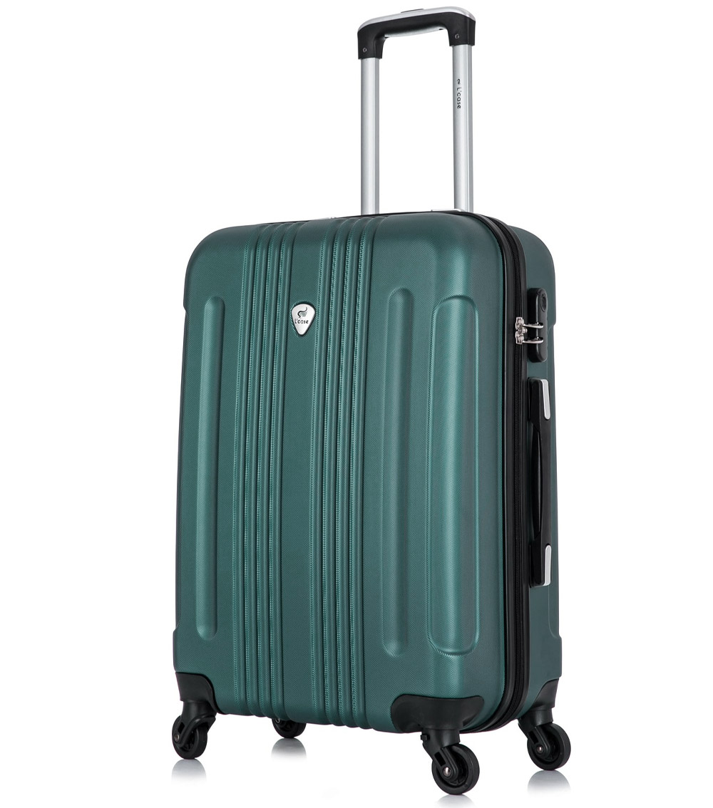Большой чемодан спиннер L-case Bangkok dark-green (72 см)
