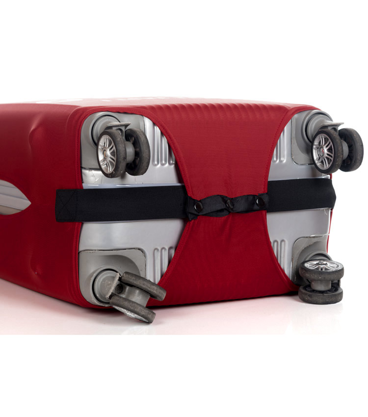 Чехол на чемодан Little Chili I love travel dark-red ~L~ (62–76 см)